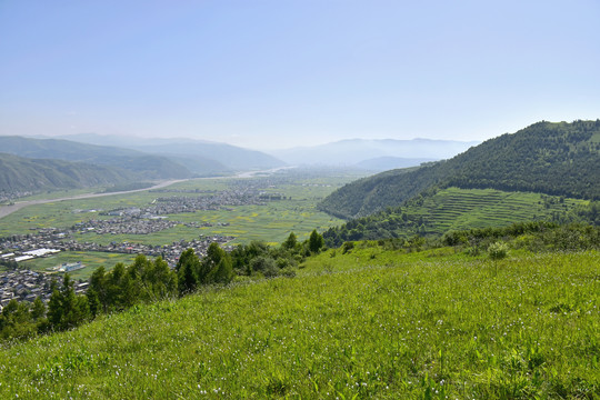 蓝天绿树新农村