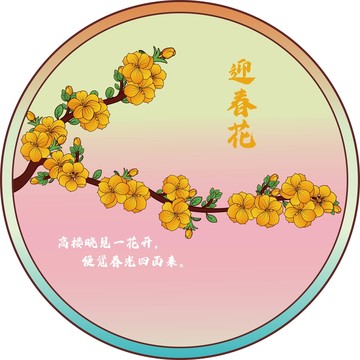 迎春花插画