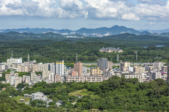 深圳宝安区九围社区和铁岗水库