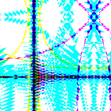 藍色幾何地毯