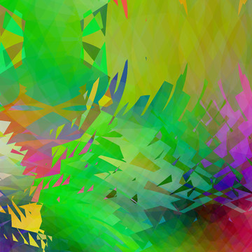 藍色幾何地毯