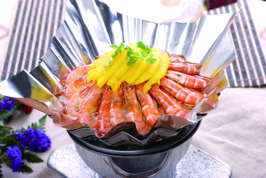 菠萝咖喱虾