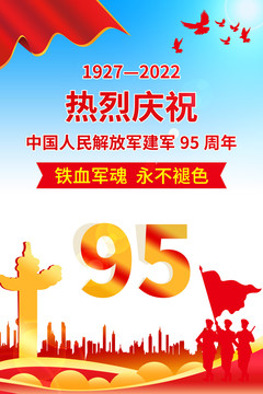 八一海報黨建海報