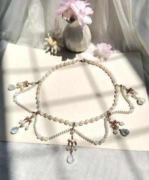 淡水珍珠软璎珞项链