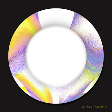 彩色藝術(shù)陶瓷餐具花紙設(shè)計