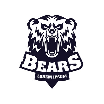 黑白猛熊球隊logo插圖