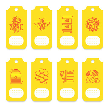 黄色蜜蜂工具标签插图