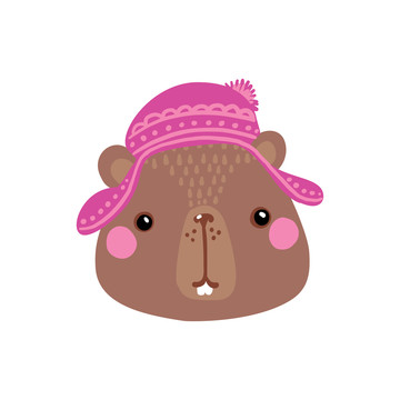 粉红毛帽土拨鼠插图