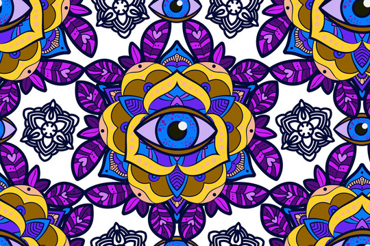 紫色獨(dú)眼刺青插圖