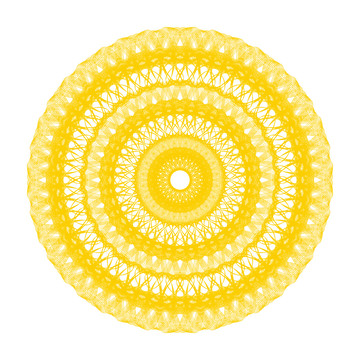 黄色扭索状花纹插图