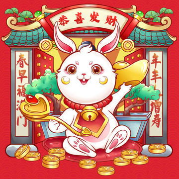 兔年大吉2023恭喜發(fā)財(cái)