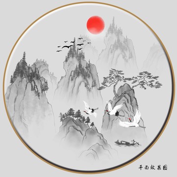 古典古風山水畫
