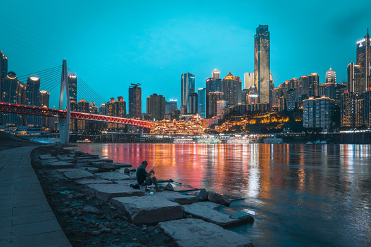 洪崖洞千厮门大桥夜景