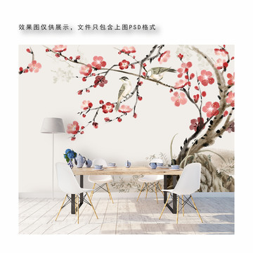 梅花春臺素艷壁畫