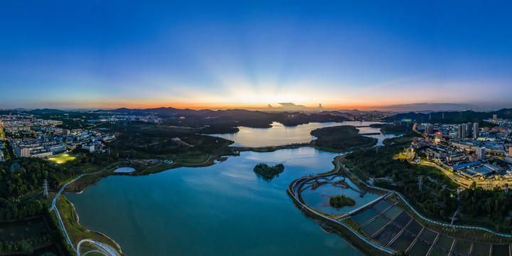 石岩湖夜景