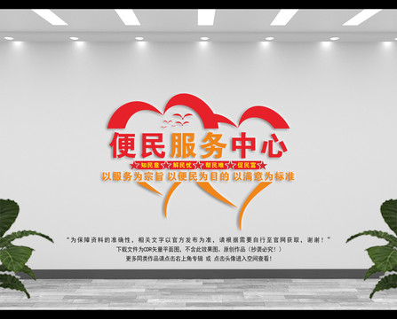 便民服務(wù)中心文化墻