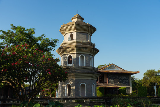 古建筑石塔景观