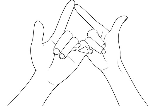 愛(ài)心手一對(duì)雙手比心