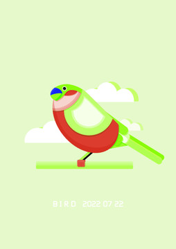 ai扁平風(fēng)鳥(niǎo)類插畫(huà)