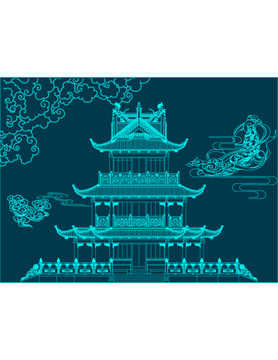 中秋鸛雀樓嫦娥