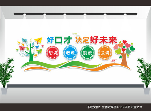 好口才文化墻