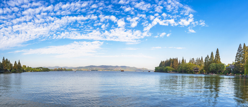 杭州西湖风景全景图