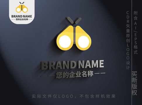 小蜜蜂logo昆虫标志