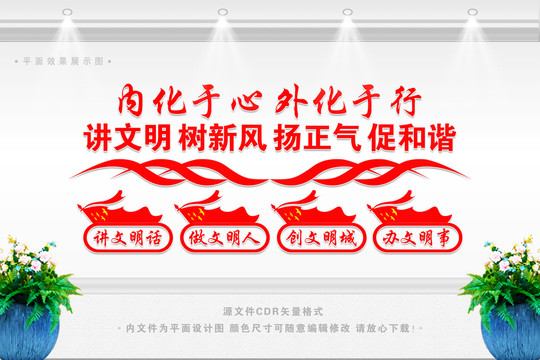 講文明樹新風文化墻