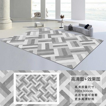 北欧现代轻奢抽象几何客厅地毯