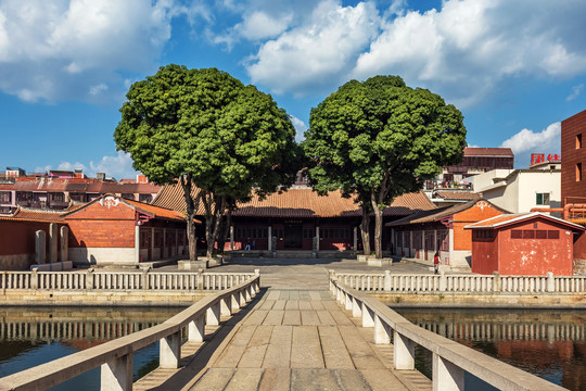 福建泉州文庙双树景色