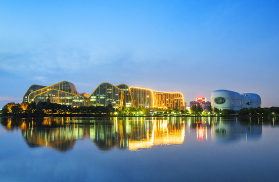 杭州白马湖夜景