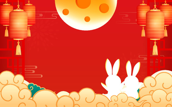 八月十五中秋節(jié)傳統(tǒng)節(jié)日插畫