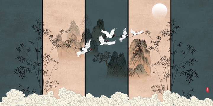 古典山水屏風(fēng)