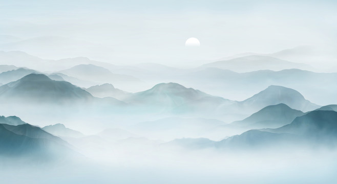 水墨山水圖