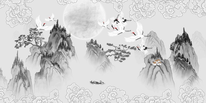 山水背景