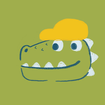 卡通动物鳄鱼