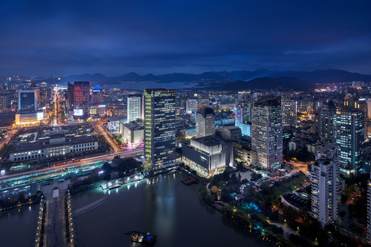 杭州武林商圈全景