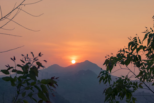 夕阳日落