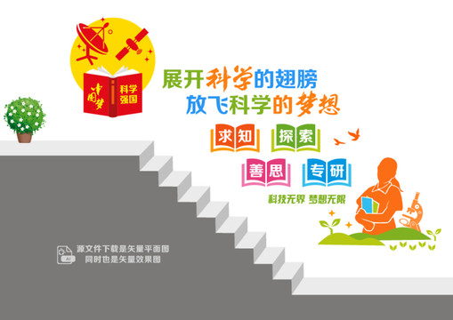 科普實(shí)驗(yàn)文化階梯墻