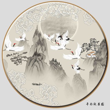 简约现代山水新中式装饰画