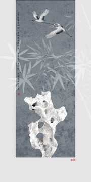藍(lán)灰花鳥玄關(guān)