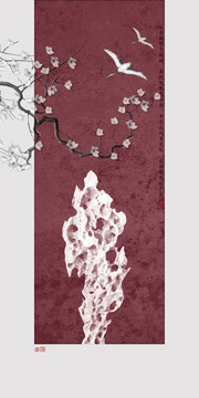 紅色花鳥玄關(guān)