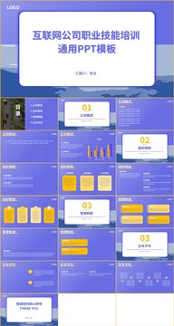 互联网职业技能培训PPT模板