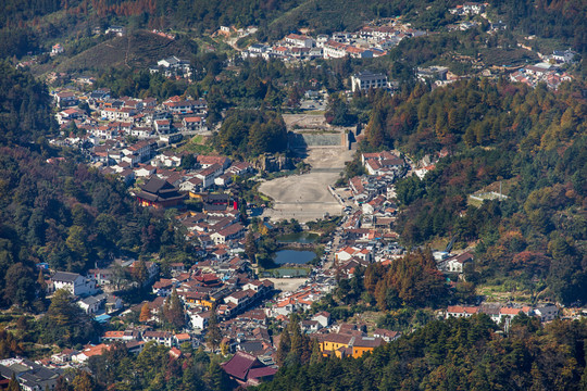 九华山九华街俯瞰