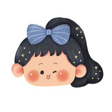 可愛(ài)手繪女孩頭像