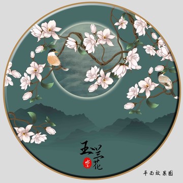 輕奢花鳥裝飾畫