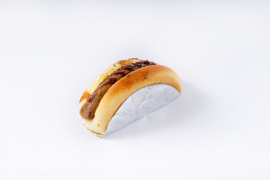 德国猪扒面包烘焙白底图