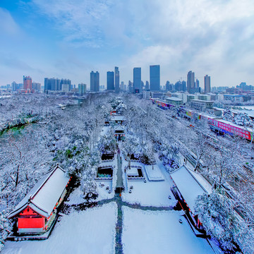 合肥包公园雪景