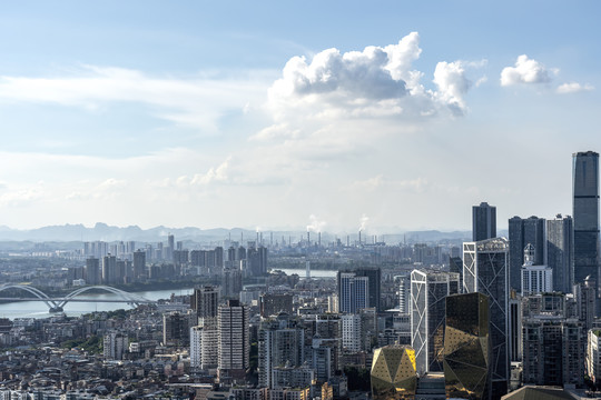 柳州现代建筑天际线