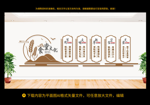食堂文化墻
